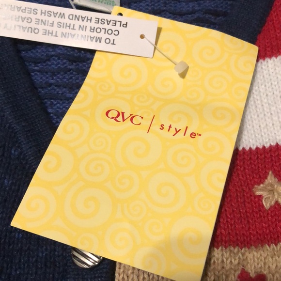 Quacker Factory Vintage Patriotic / 4th of July Knit Vest Large - Picture 7 of 7